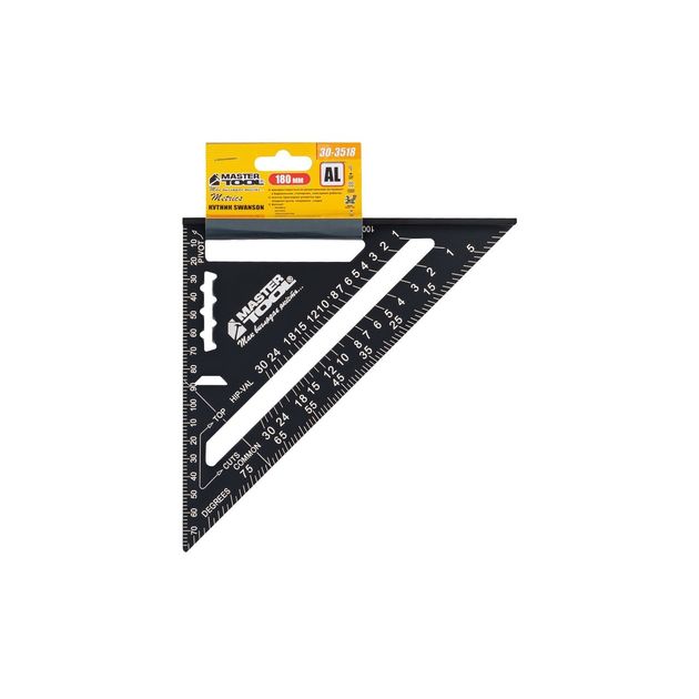 Угольник плотника MASTERTOOL SWANSON 180 мм алюмінієвий 30-3518, фото , зображення 4 | SNABZHENIE.com.ua