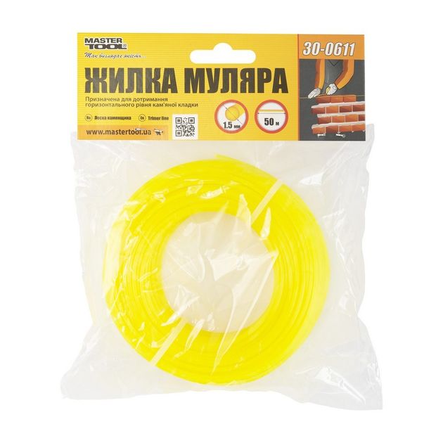 Леска каменщика MASTERTOOL 1,5 мм 50 м 30-0611, фото , изображение 2 | SNABZHENIE.com.ua Леска каменщика MASTERTOOL 1,5 мм 50 м 30-0611, фото , изображение 2 | SNABZHENIE.com.ua