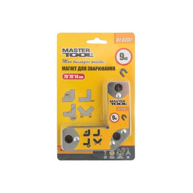Угловой магнит для сварки MASTERTOOL 9 кг 45/90/135° 81-0207, фото , изображение 2 | SNABZHENIE.com.ua Угловой магнит для сварки MASTERTOOL 9 кг 45/90/135° 81-0207, фото , изображение 2 | SNABZHENIE.com.ua