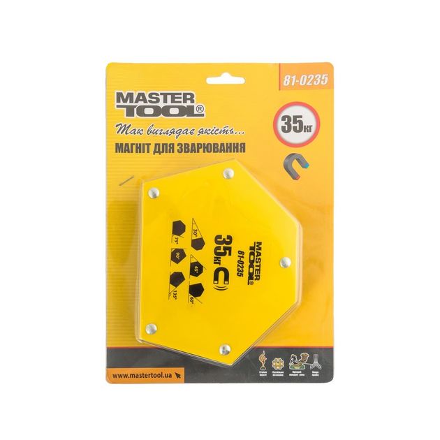 Магнит для сварки MASTERTOOL 35 кг 145х110 мм 81-0235, фото , изображение 2 | SNABZHENIE.com.ua Магнит для сварки MASTERTOOL 35 кг 145х110 мм 81-0235, фото , изображение 2 | SNABZHENIE.com.ua
