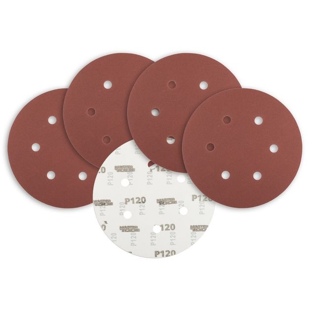 Шлифовальный круг MASTERTOOL 225 мм, 6 отверстий, зерно 120, 5 шт, фото , изображение 3 | SNABZHENIE.com.ua Шлифовальный круг MASTERTOOL 225 мм, 6 отверстий, зерно 120, 5 шт, фото , изображение 3 | SNABZHENIE.com.ua