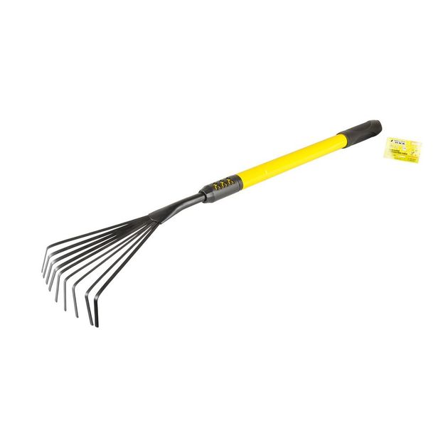 Граблі веерні MASTERTOOL 9 зубів з телескопічною металевою ручкою і гумовим покриттям 750-1040х160 мм, фото  | SNABZHENIE.com.ua