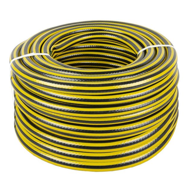Шланг для полива MASTERTOOL 3/4" 50 м черно-желтый 92-1069, фото  | SNABZHENIE.com.ua