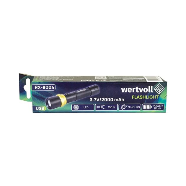 Фонарь WERTVOLL 3 режима LED, 2000 мАч, 240 лм, 168х36 мм, фото , изображение 7 | SNABZHENIE.com.ua Фонарь WERTVOLL 3 режима LED, 2000 мАч, 240 лм, 168х36 мм, фото , изображение 7 | SNABZHENIE.com.ua