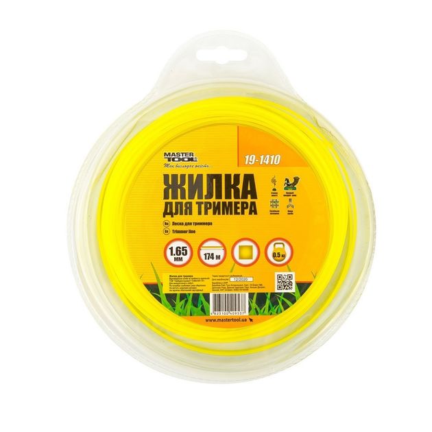 Леска MASTERTOOL КВАДРАТ 1.65 мм 174 м (блистер) 19-1410, фото , изображение 2 | SNABZHENIE.com.ua Леска MASTERTOOL КВАДРАТ 1.65 мм 174 м (блистер) 19-1410, фото , изображение 2 | SNABZHENIE.com.ua