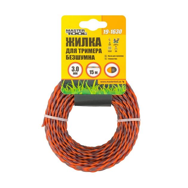 Бесшумная леска для триммера MASTERTOOL SPIRAL 3.00 мм 15 м 19-1630, фото , изображение 2 | SNABZHENIE.com.ua Бесшумная леска для триммера MASTERTOOL SPIRAL 3.00 мм 15 м 19-1630, фото , изображение 2 | SNABZHENIE.com.ua