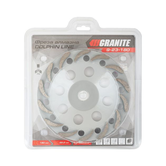 Фреза алмазная торцевая GRANITE DOLPHIN 180х22.2 мм 8300 об/мин, фото , изображение 2 | SNABZHENIE.com.ua