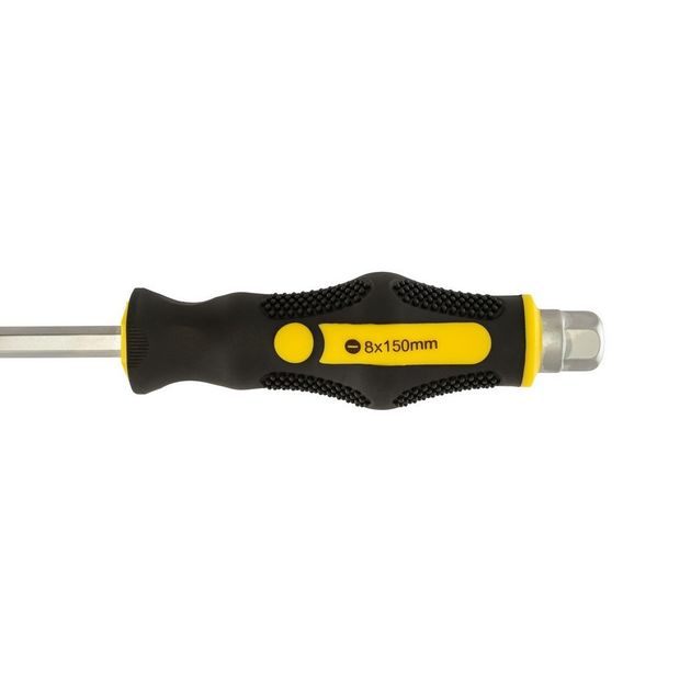 Отвірка ударна шліцева магнітна MASTERTOOL EXTERNAL HEX SL8х150 мм ручка з TPR покриттям 49-6815, фото , зображення 5 | SNABZHENIE.com.ua Отвірка ударна шліцева магнітна MASTERTOOL EXTERNAL HEX SL8х150 мм ручка з TPR покриттям 49-6815, фото , зображення 5 | SNABZHENIE.com.ua
