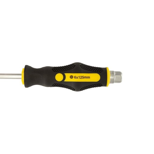Ударная шлицевая отвертка MASTERTOOL SL6x125 мм с TPR ручкой 49-6612, фото , изображение 5 | SNABZHENIE.com.ua Ударная шлицевая отвертка MASTERTOOL SL6x125 мм с TPR ручкой 49-6612, фото , изображение 5 | SNABZHENIE.com.ua