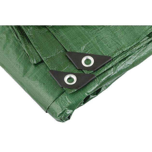 Тент MASTERTOOL 6х8 м двосторонній 130 г/м² хаки/срібло 89-1608, фото , зображення 2 | SNABZHENIE.com.ua