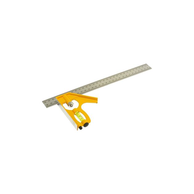 Угольник столяра комбінований MASTERTOOL 300 мм з капсулою AL-SS 30-3510, фото  | SNABZHENIE.com.ua