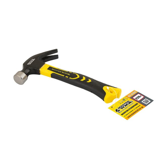Молоток столярний MASTERTOOL 225 г HRC60 рукоятка фібергласова 160 мм 02-0706, фото  | SNABZHENIE.com.ua