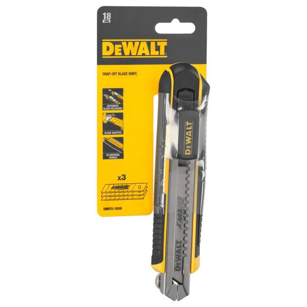 Нож SLIDER CARTRIDGE 18 мм с отламывающимися сегментами DeWALT, фото , изображение 4 | SNABZHENIE.com.ua Нож SLIDER CARTRIDGE 18 мм с отламывающимися сегментами DeWALT, фото , изображение 4 | SNABZHENIE.com.ua