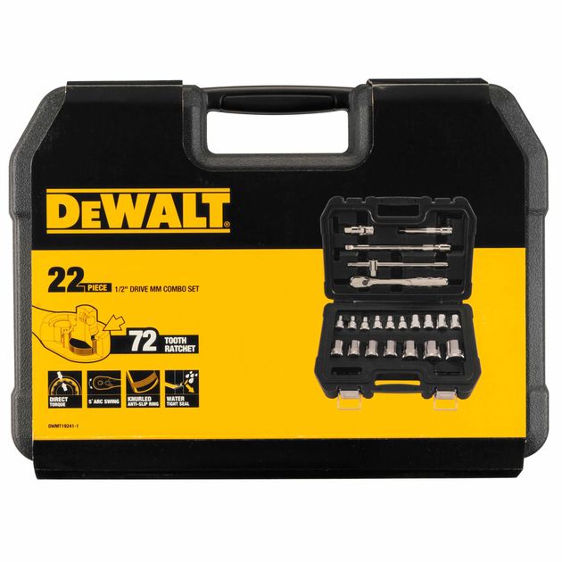 Набор головок 1/2", 22 предмета DeWALT DWMT19241-1, фото , изображение 4 | SNABZHENIE.com.ua Набор головок 1/2", 22 предмета DeWALT DWMT19241-1, фото , изображение 4 | SNABZHENIE.com.ua