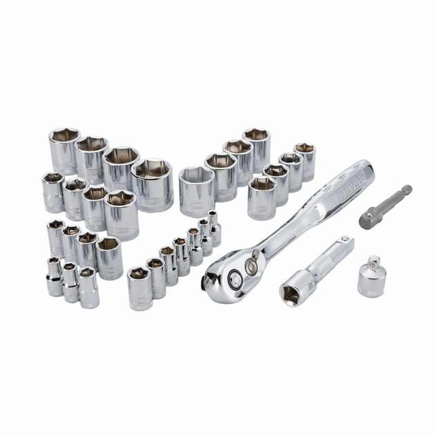 Набір головок 1/4", 3/8", 34 предмета DeWALT DWMT45034-0, фото , зображення 3 | SNABZHENIE.com.ua Набір головок 1/4", 3/8", 34 предмета DeWALT DWMT45034-0, фото , зображення 3 | SNABZHENIE.com.ua