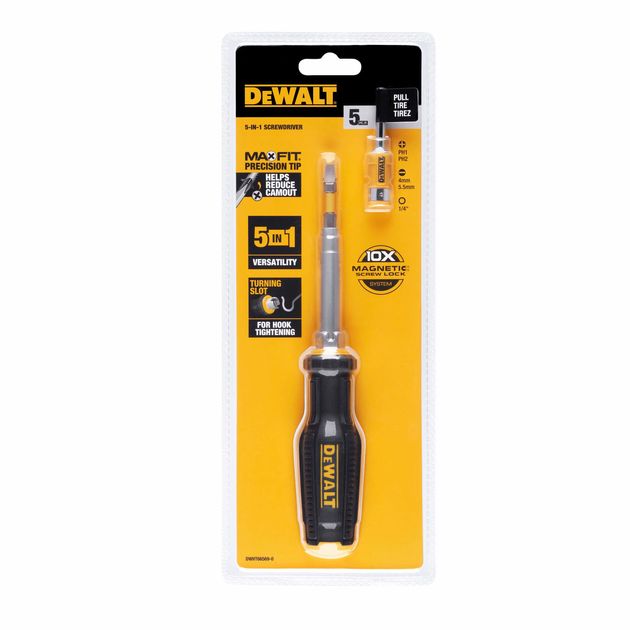 Отвертка DeWALT FULL FIT 6 Way с 2 сменными битами DWHT66569-0, фото , изображение 5 | SNABZHENIE.com.ua Отвертка DeWALT FULL FIT 6 Way с 2 сменными битами DWHT66569-0, фото , изображение 5 | SNABZHENIE.com.ua