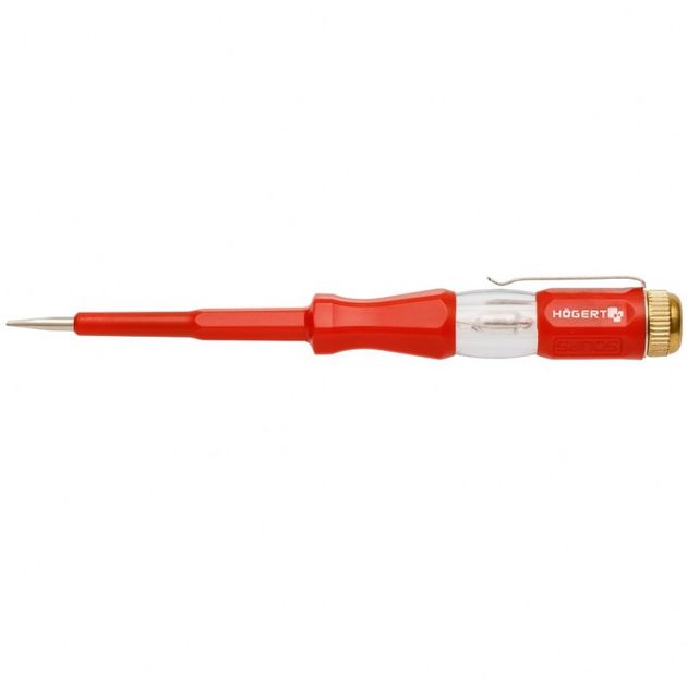 Индикаторная отвертка 100-500 В, SL3, 140 мм HOEGERT HT1S982, фото  | SNABZHENIE.com.ua