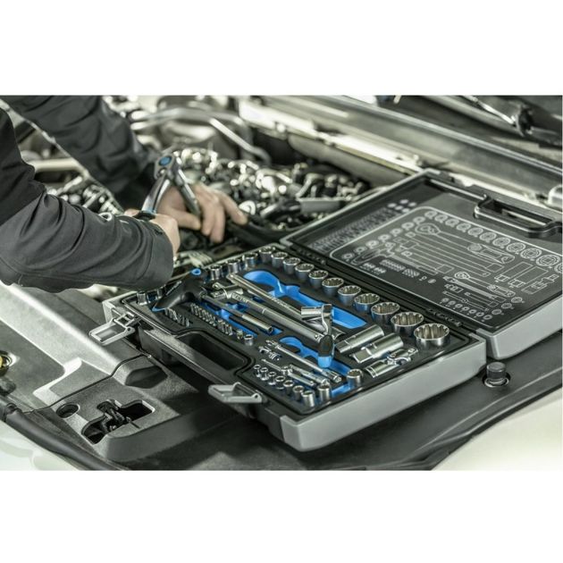 Набор инструментов 60 шт. HOEGERT HT1R470 1/4" и 1/2", фото , изображение 2 | SNABZHENIE.com.ua Набор инструментов 60 шт. HOEGERT HT1R470 1/4" и 1/2", фото , изображение 2 | SNABZHENIE.com.ua