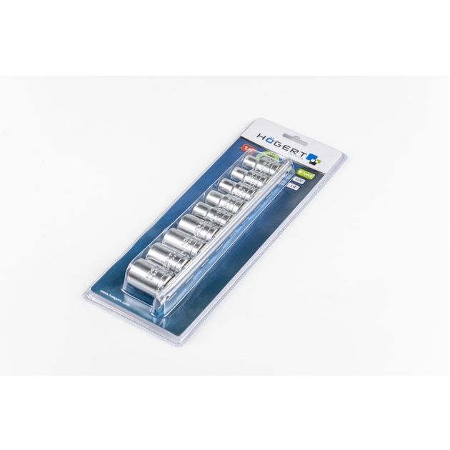 Набор торцевых головок TORX 1/2, 9 шт. HOEGERT HT1A880, фото , изображение 2 | SNABZHENIE.com.ua Набор торцевых головок TORX 1/2, 9 шт. HOEGERT HT1A880, фото , изображение 2 | SNABZHENIE.com.ua