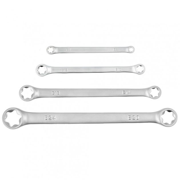 Набір накидних ключів torx E6 - E24, 4 шт. HOEGERT HT1W590, фото  | SNABZHENIE.com.ua