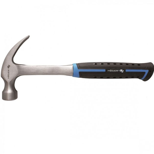 Молоток столярный 450 г, стекловолоконная ручка HOEGERT HT3B035, фото  | SNABZHENIE.com.ua