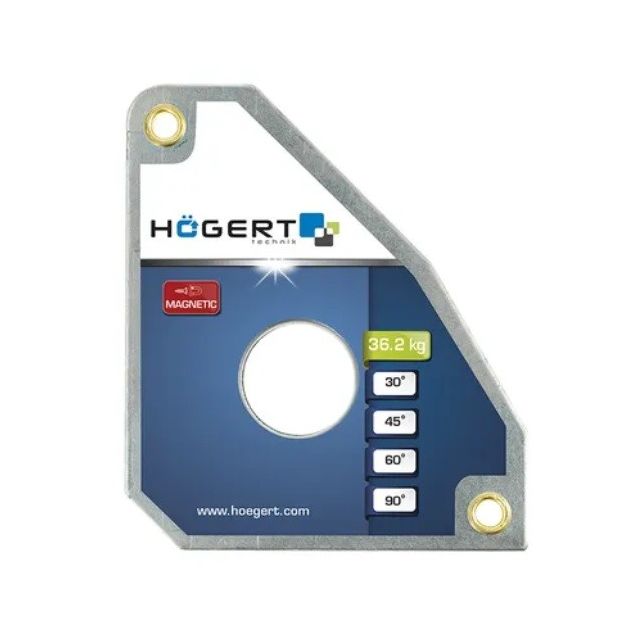 Магнитный угольник для сварки, 36,2 кг, 198 х 123 х 25 мм HOEGERT HT3B660, фото  | SNABZHENIE.com.ua