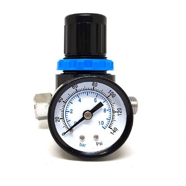 Регулятор давления с манометром 1/4, 12 бар, 174 PSI HOEGERT, фото  | SNABZHENIE.com.ua