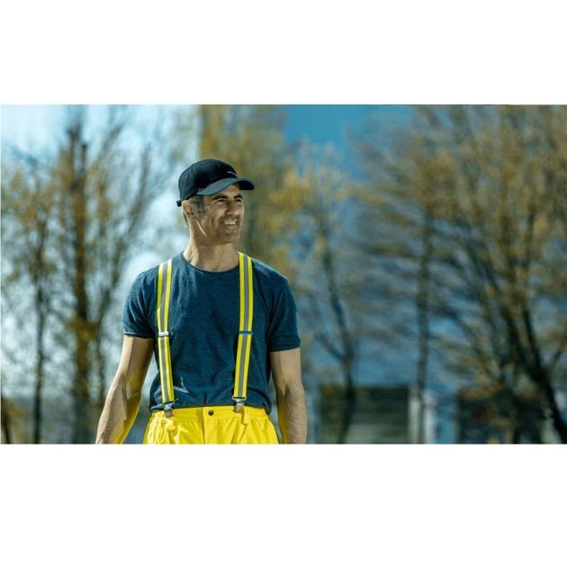 Подтяжки светоотражающие HOEGERT SELKE, желтые, фото , изображение 2 | SNABZHENIE.com.ua