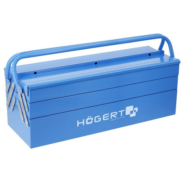 Металлический ящик для инструментов 5 отделений 53x20,5x20 см HOEGERT, фото  | SNABZHENIE.com.ua