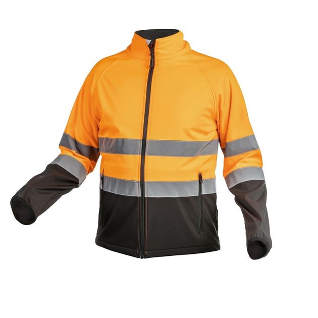 HOEGERT Куртка світловідбиваюча Softshell EXTER, оранжева, фото  | SNABZHENIE.com.ua