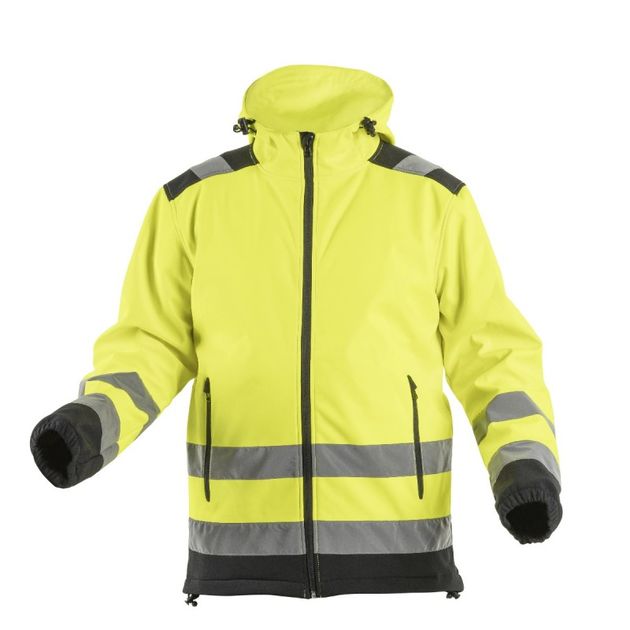 Куртка сигнальна Softshell ARGEN з капюшоном, жовта HOEGERT, фото  | SNABZHENIE.com.ua