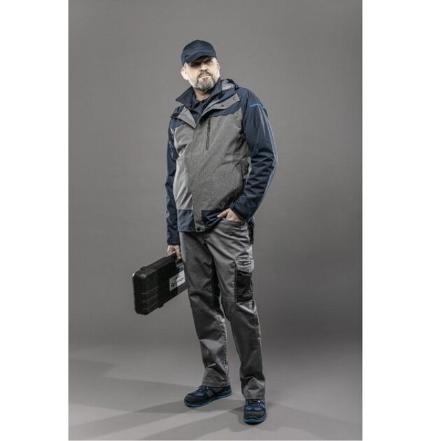 Куртка-дождевик HOEGERT TANGER темно-синяя/серый, фото , изображение 3 | SNABZHENIE.com.ua