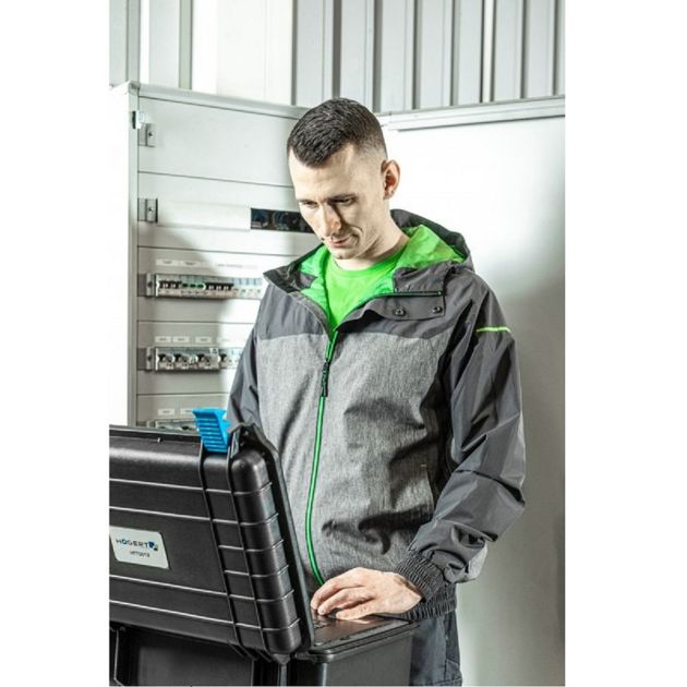 Куртка-дождевик HOEGERT HEINER темно-серая/зеленая, фото , изображение 5 | SNABZHENIE.com.ua