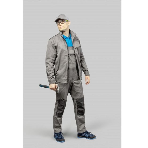 Куртка рабочая HOEGERT KALMIT светло-серая, фото , изображение 3 | SNABZHENIE.com.ua