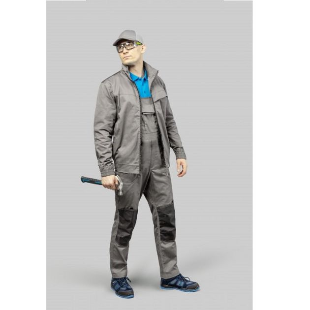 Полукомбинезон HOEGERT KALMIT светло-серый рабочий, фото , изображение 3 | SNABZHENIE.com.ua Полукомбинезон HOEGERT KALMIT светло-серый рабочий, фото , изображение 3 | SNABZHENIE.com.ua