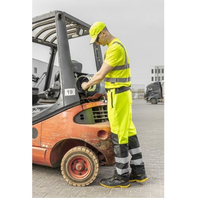 HOEGERT Ботинки защитные BERKEL S1P SRC, черные и желтые, фото , изображение 10 | SNABZHENIE.com.ua