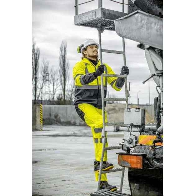 HOEGERT Ботинки защитные BERKEL S1P SRC, черные и желтые, фото , изображение 5 | SNABZHENIE.com.ua