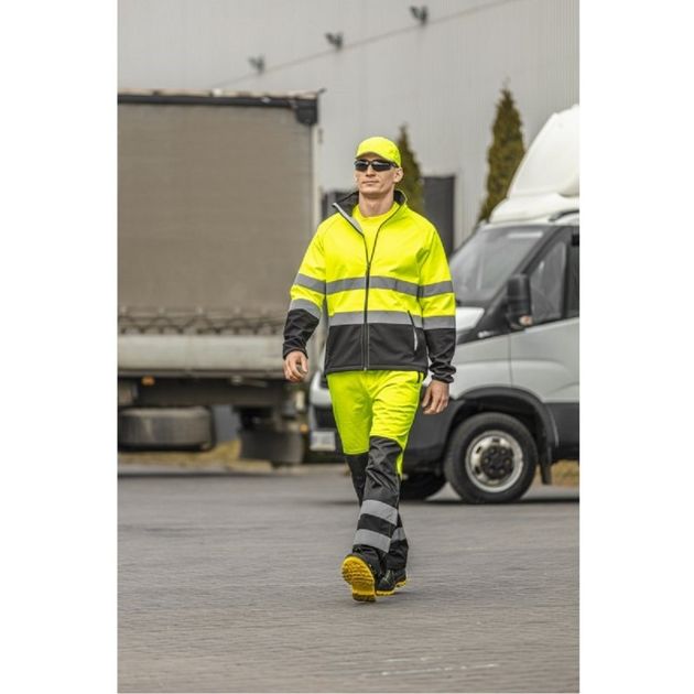 HOEGERT Ботинки защитные BERKEL S1P SRC, черные и желтые, фото , изображение 6 | SNABZHENIE.com.ua