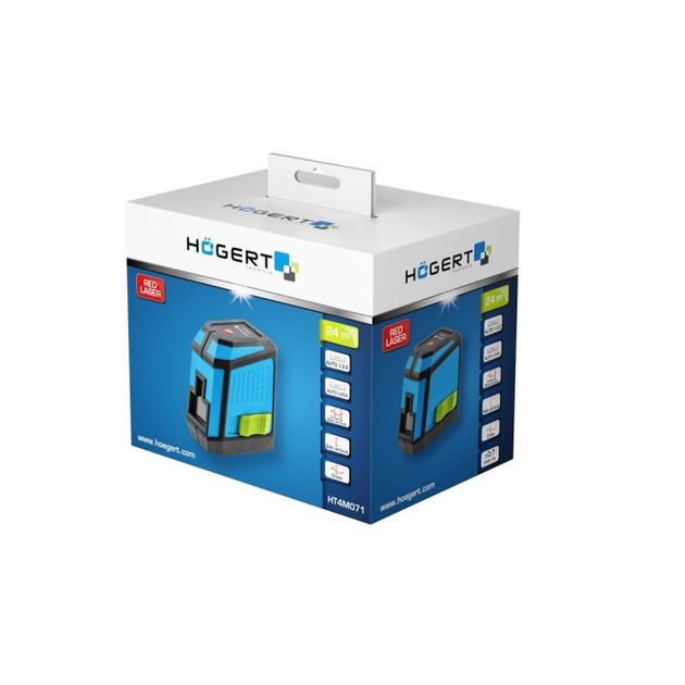 Лазерный нивелир красный, 24 м HOEGERT HT4M071, фото , изображение 4 | SNABZHENIE.com.ua
