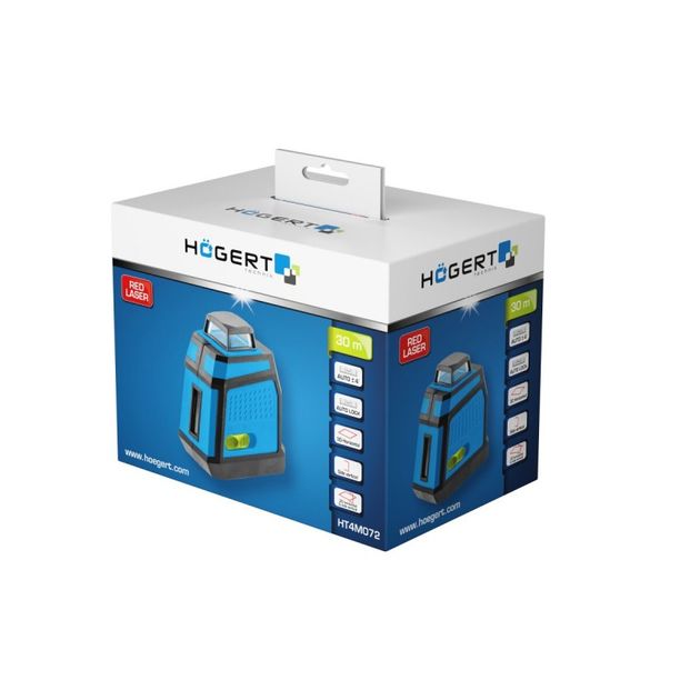 Лазерный нивелир HOEGERT HT4M072, красный, 30 м, 3D, фото , изображение 4 | SNABZHENIE.com.ua