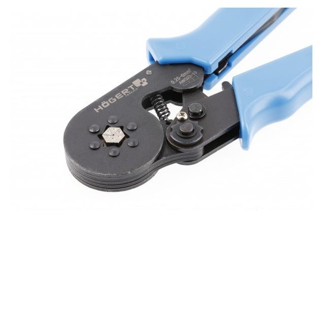Кліщі для опресовування трубчастих наконечників 0.25-6.0 мм2 (23-10 AWG) HOEGERT HT1P205, фото , зображення 3 | SNABZHENIE.com.ua Кліщі для опресовування трубчастих наконечників 0.25-6.0 мм2 (23-10 AWG) HOEGERT HT1P205, фото , зображення 3 | SNABZHENIE.com.ua
