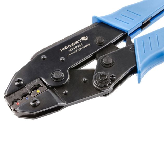 Пресс-клещи для клемм 0.5-6.0 мм2 (20-10 AWG) HOEGERT HT1P201, фото , изображение 3 | SNABZHENIE.com.ua Пресс-клещи для клемм 0.5-6.0 мм2 (20-10 AWG) HOEGERT HT1P201, фото , изображение 3 | SNABZHENIE.com.ua