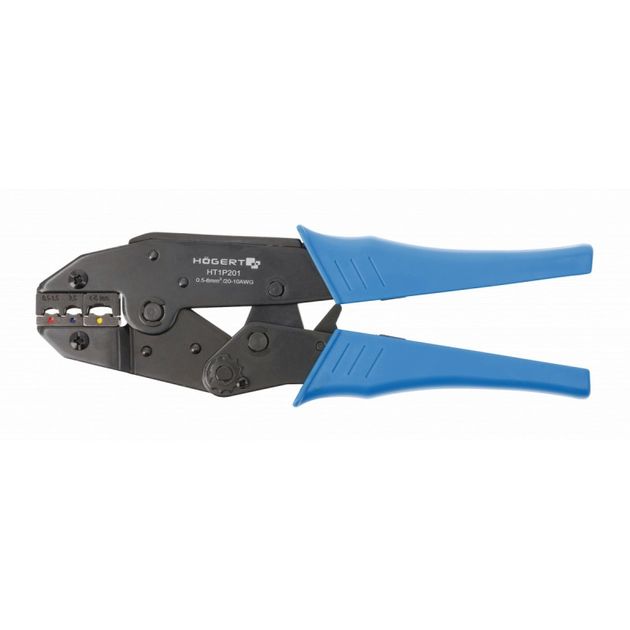 Пресс-клещи для клемм 0.5-6.0 мм2 (20-10 AWG) HOEGERT HT1P201, фото  | SNABZHENIE.com.ua