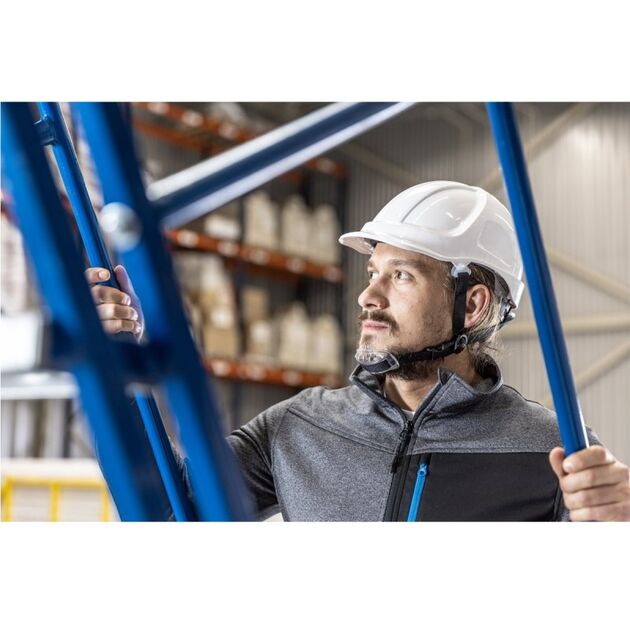 Каска защитная HOEGERT PLONER, белая, фото , изображение 3 | SNABZHENIE.com.ua