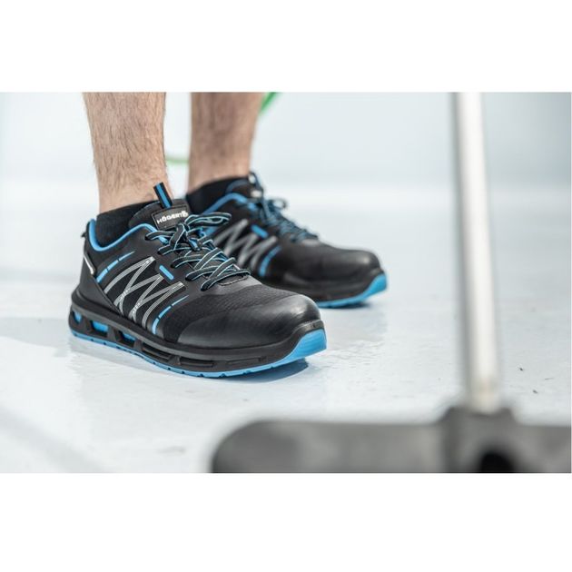 HOEGERT Полуботинки робочі WARNOW, RIPSTOP, S1 PL SR FO, чорносині, фото , зображення 2 | SNABZHENIE.com.ua