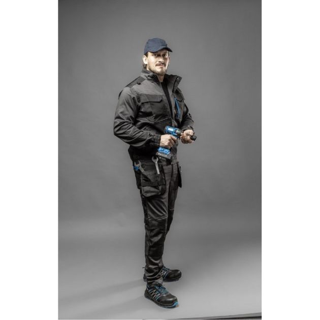 Полуботинки HOEGERT WARNOW, RIPSTOP, S1 PL SR FO, черно-синие, фото , изображение 4 | SNABZHENIE.com.ua