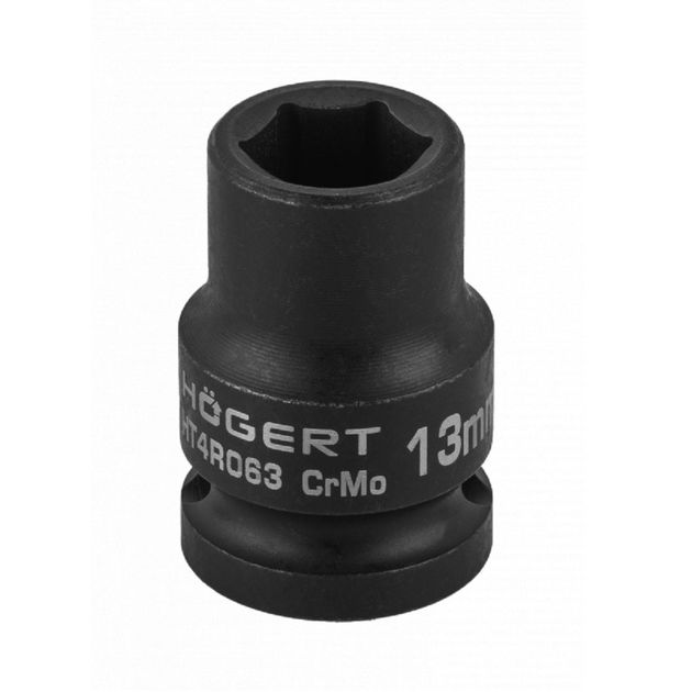 Головка торцева ударна шестигранна 1/2", 13 мм, CrMo HOEGERT HT4R063, фото  | SNABZHENIE.com.ua