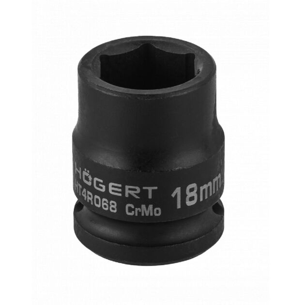 Головка торцевая ударная 1/2", 18 мм, CrMo HOEGERT HT4R068, фото  | SNABZHENIE.com.ua