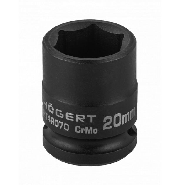 Головка торцевая ударная 1/2", 20 мм, CrMo, HOEGERT HT4R070, фото  | SNABZHENIE.com.ua