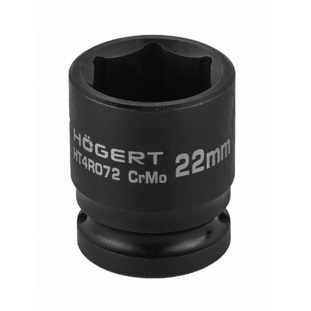 Головка торцева ударна шестигранна 1/2", 22 мм, CrMo HOEGERT HT4R072, фото  | SNABZHENIE.com.ua